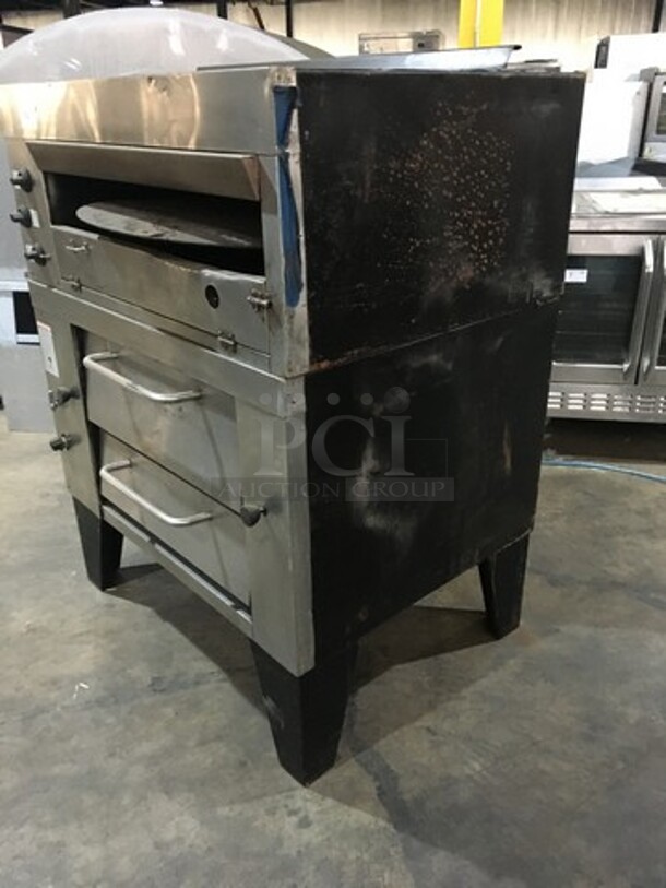 Nice! Attias All Stainless Steel Commercial Natural Gas Powered Double Deck Pizza/ Pita Rotating Baking Oven! On Legs! 2 X Your Bid! Makes One Unit!  - Image 2 of 12