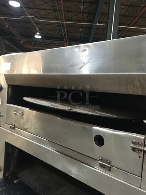 Nice! Attias All Stainless Steel Commercial Natural Gas Powered Double Deck Pizza/ Pita Rotating Baking Oven! On Legs! 2 X Your Bid! Makes One Unit!  - Image 5 of 12