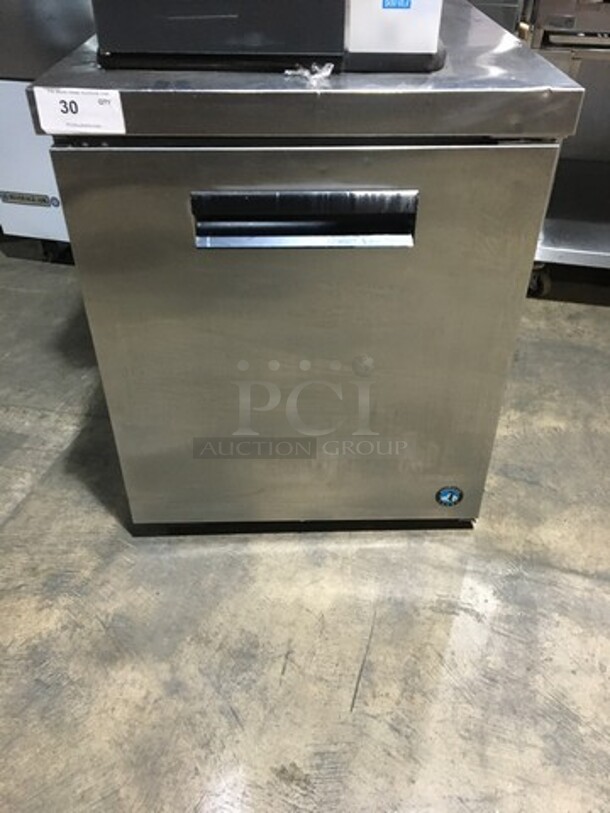 Hoshizaki Commercial Single Door Lowboy/Worktop Cooler! All Stainless Steel! Model CRMR27LPC Serial H50988B! 115V 1Phase!