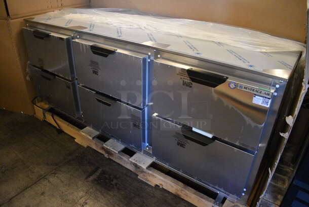 BRAND NEW! Beverage Air Model UCRD72A-6 Stainless Steel Commercial 6 Drawer Undercounter Cooler. 115 Volts, 1 Phase. 72x31x29. Tested and Working! - Image 2 of 9