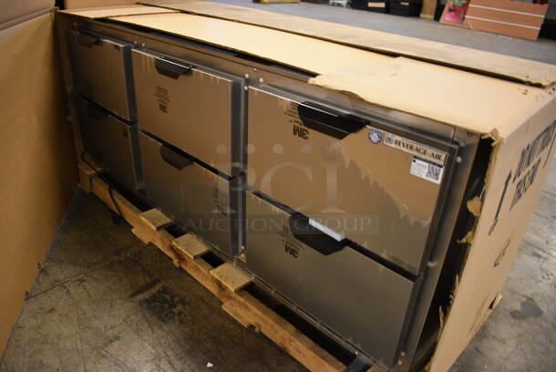 BRAND NEW! Beverage Air Model UCRD72A-6 Stainless Steel Commercial 6 Drawer Undercounter Cooler. 115 Volts, 1 Phase. 72x31x29. Tested and Working! - Image 3 of 9
