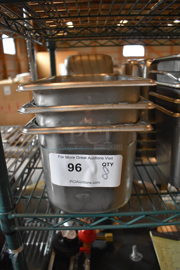 8 Stainless Steel 1/3 Size Drop In Bins. 1/3x6. 8 Times Your Bid!