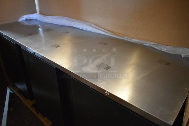 BRAND NEW! Beverage Air Model BB94HC-1-B Stainless Steel Commercial 3 Door Back Bar Undercounter Cooler. 115 Volts, 1 Phase. 95x28.5x37.5. Tested and Working! - Image 2 of 8
