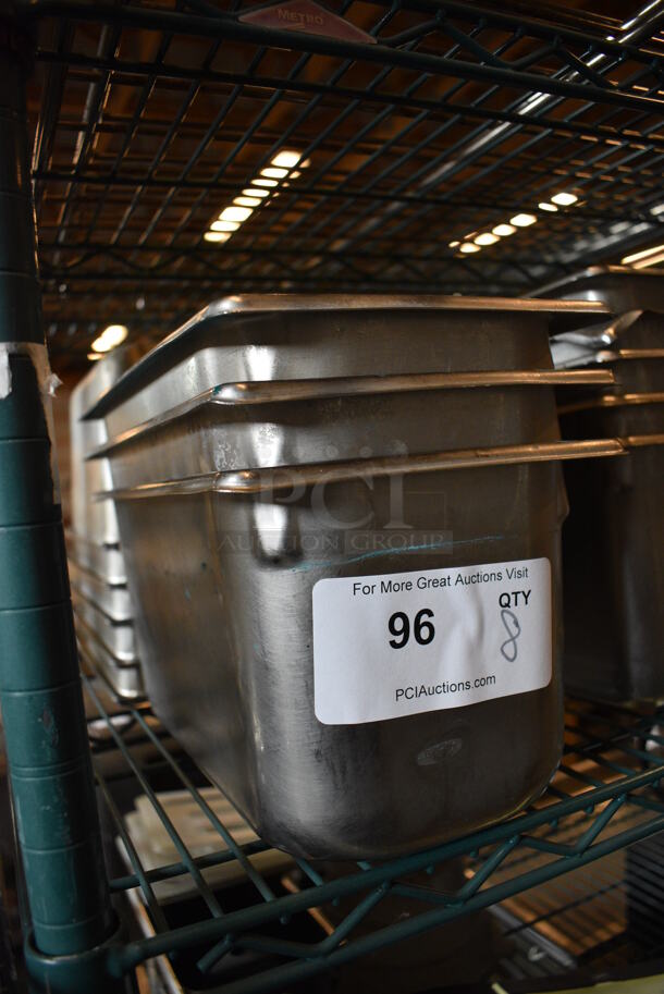 8 Stainless Steel 1/3 Size Drop In Bins. 1/3x6. 8 Times Your Bid! - Image 2 of 2