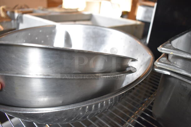 3 Metal Items; Colander and 2 Bowl. 16x16x6, 13.5x13.5x4. 3 Times Your Bid! - Image 4 of 4