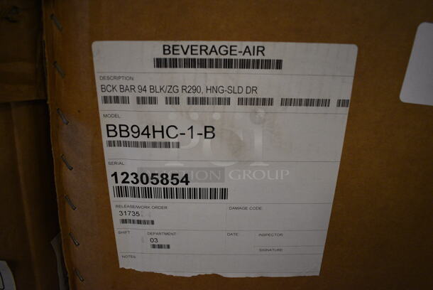 BRAND NEW! Beverage Air Model BB94HC-1-B Stainless Steel Commercial 3 Door Back Bar Undercounter Cooler. 115 Volts, 1 Phase. 95x28.5x37.5. Tested and Working! - Image 8 of 8
