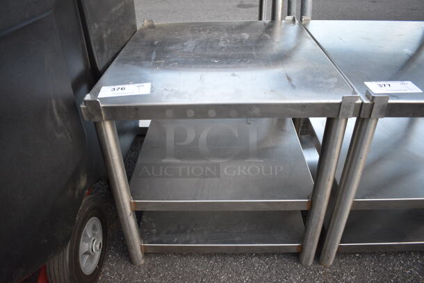 Stainless Steel Commercial Equipment Stand w/ 2 Undershelves. 20.5x23.5x21