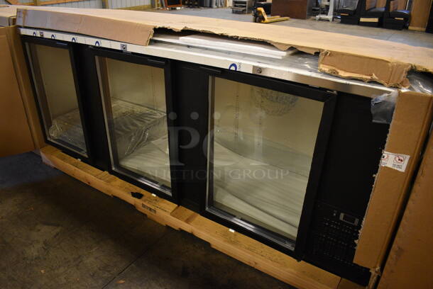 BRAND NEW! 2014 Micro Matic Model MBB-94 G RT Stainless Steel Commercial 3 Door Back Bar Undercounter Cooler Merchandiser. 115 Volts, 1 Phase. 96x28.5x37.5. Tested and Working! - Image 2 of 11