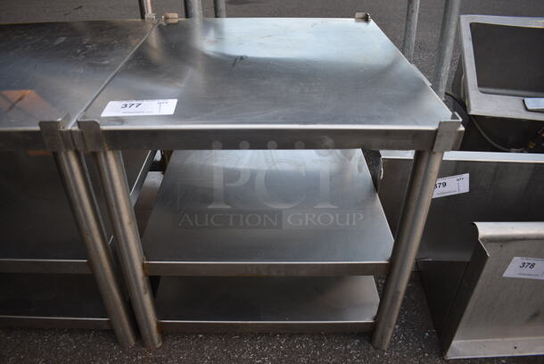Stainless Steel Commercial Equipment Stand w/ 2 Undershelves. 20.5x23.5x21