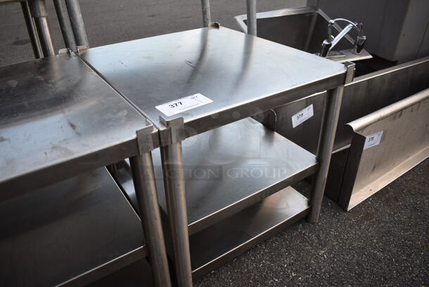Stainless Steel Commercial Equipment Stand w/ 2 Undershelves. 20.5x23.5x21 - Image 2 of 2