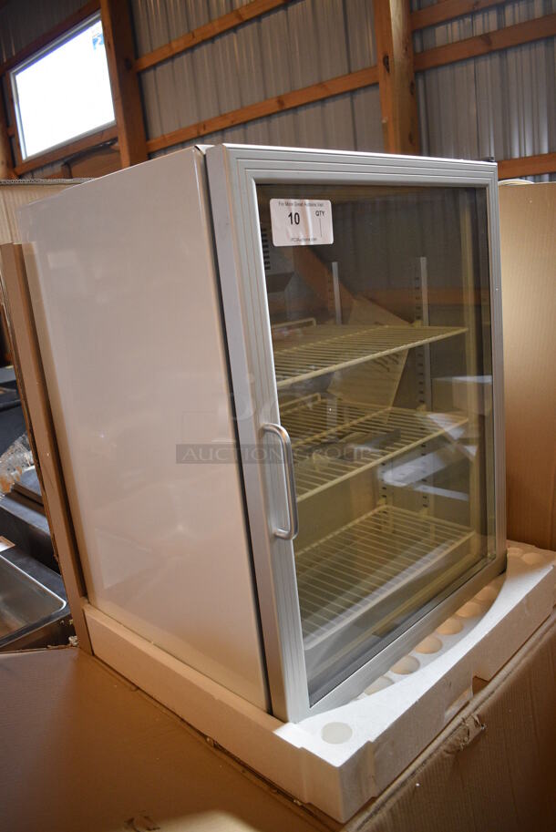 BRAND NEW! Model 130-052-10 Metal Commercial Mini Cooler Merchandiser w/ Poly Coated Racks. 115 Volts, 1 Phase. 23x21x29. Tested and Working! - Image 8 of 9