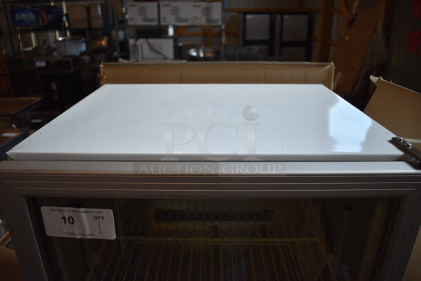 BRAND NEW! Model 130-052-10 Metal Commercial Mini Cooler Merchandiser w/ Poly Coated Racks. 115 Volts, 1 Phase. 23x21x29. Tested and Working! - Image 9 of 9