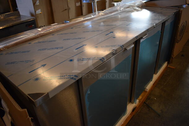 BRAND NEW! 2015 Fagor Model FBB-95-S-SLP-GR Stainless Steel Commercial 3 Door Undercounter Cooler. 115 Volts, 1 Phase. 95.5x29x37.5. Tested and Working! - Image 11 of 12