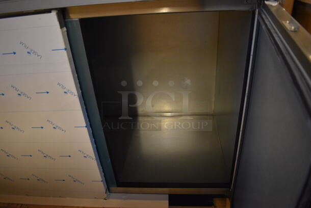 BRAND NEW! Asber Model ABBC-78S-GR Stainless Steel Commercial 3 Door Back Bar Undercounter Cooler. 115 Volts, 1 Phase. 80x29x37.5. Tested and Working! - Image 3 of 10