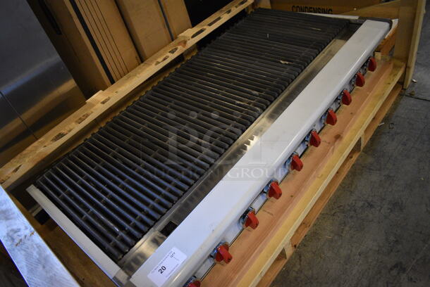 BRAND NEW! American Range Stainless Steel Commercial Countertop Natural Gas Powered Charbroiler Grill w/ Knobs. 72x30.5x12 - Image 6 of 7