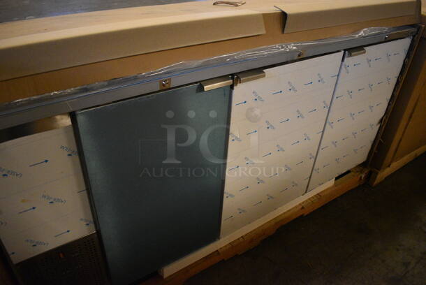 BRAND NEW! Asber Model ABBC-78S-GR Stainless Steel Commercial 3 Door Back Bar Undercounter Cooler. 115 Volts, 1 Phase. 80x29x37.5. Tested and Working! - Image 7 of 10