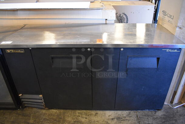 GREAT! True Model TBB-3 Metal Commercial 2 Door Back Bar Cooler. 115 Volts, 1 Phase. 69x27x37. Tested and Working!