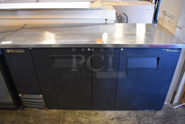 GREAT! True Model TBB-3 Metal Commercial 2 Door Back Bar Cooler. 115 Volts, 1 Phase. 69x27x37. Tested and Working! - Image 1 of 7