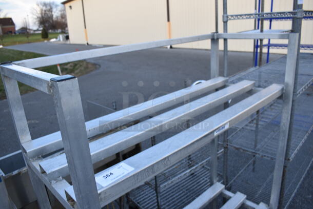 Metal Commercial 2 Tier Dunnage Rack Style Shelving Unit. 48x20x55 - Image 2 of 3