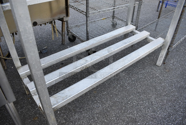 Metal Commercial 2 Tier Dunnage Rack Style Shelving Unit. 48x20x55 - Image 3 of 3