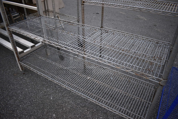 Chrome Finish 4 Tier Metro Shelving Unit. BUYER MUST DISMANTLE. PCI CANNOT DISMANTLE FOR SHIPPING. PLEASE CONSIDER FREIGHT CHARGES. 60x18x75 - Image 2 of 3