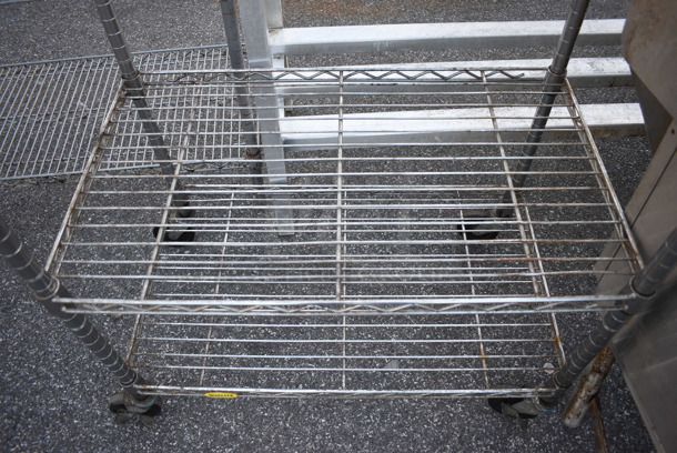 Chrome Finish 2 Tier Cart on Commercial Casters. 34x18x39 - Image 2 of 3