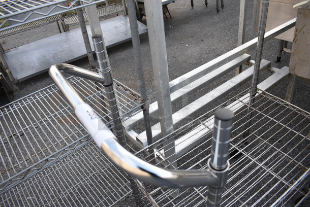 Chrome Finish 2 Tier Cart on Commercial Casters. 34x18x39 - Image 3 of 3