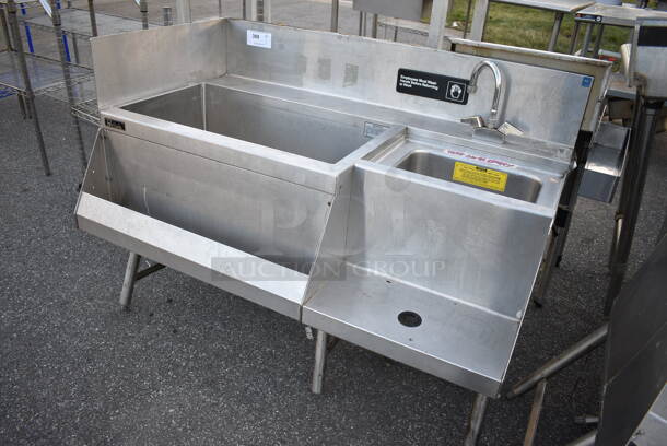 Perlick Stainless Steel Commercial Ice Bin w/ Right Side Sink, Faucet and Speedwell. 50x30x37 - Image 3 of 4