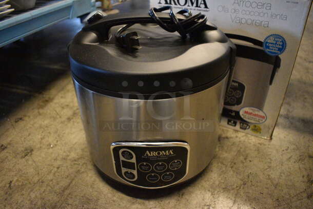 IN ORIGINAL BOX! Aroma Countertop Pressure Cooker. 11x11x11 - Image 1 of 5