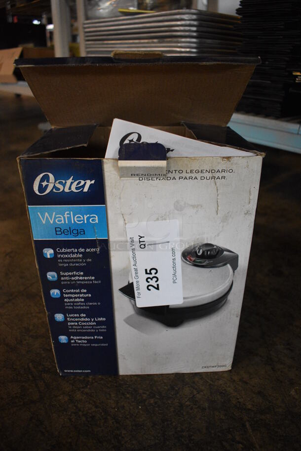IN ORIGINAL BOX! Oster Countertop Waffle Maker. 7.5x9.5x4.5 - Image 4 of 4