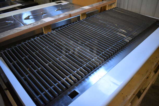 BRAND NEW! American Range Model ARMG-160-24 Stainless Steel Commercial Countertop Propane Gas Powered Charbroiler Grill w/ Knobs. Stock Picture - Cosmetic Condition May Vary. 60x30.5x12 - Image 3 of 11