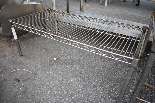 Chrome Finish Metro Style Dunnage Rack. 36x18x13 - Image 1 of 2
