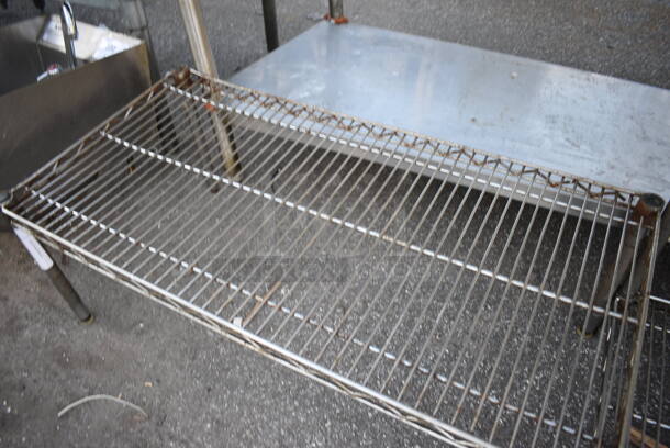 Chrome Finish Metro Style Dunnage Rack. 36x18x13 - Image 2 of 2