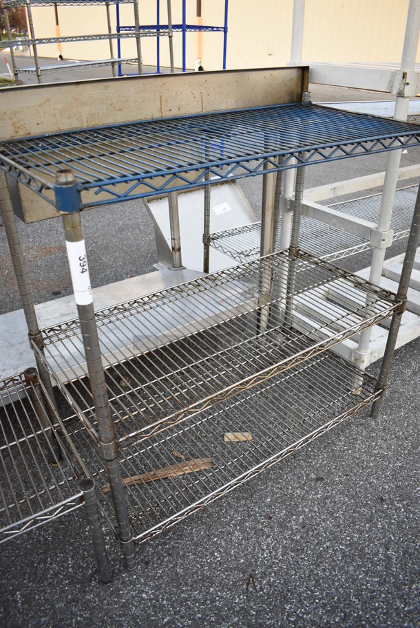 Chrome Finish 3 Tier Metro Style Shelving Unit. BUYER MUST DISMANTLE. PCI CANNOT DISMANTLE FOR SHIPPING. PLEASE CONSIDER FREIGHT CHARGES. 36x18x37 - Image 2 of 3
