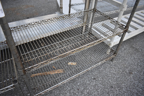 Chrome Finish 3 Tier Metro Style Shelving Unit. BUYER MUST DISMANTLE. PCI CANNOT DISMANTLE FOR SHIPPING. PLEASE CONSIDER FREIGHT CHARGES. 36x18x37 - Image 3 of 3