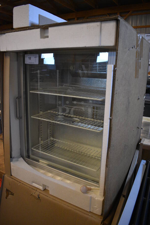BRAND NEW! Model 130-052-10 Metal Commercial Mini Cooler Merchandiser w/ Poly Coated Racks. 115 Volts, 1 Phase. 23x21x29. Tested and Working! - Image 2 of 9