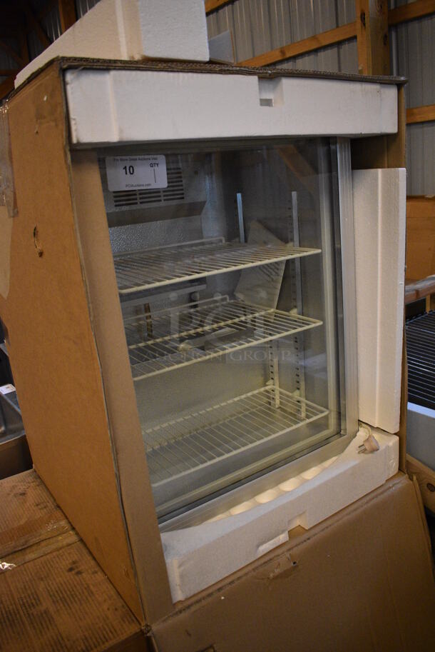BRAND NEW! Model 130-052-10 Metal Commercial Mini Cooler Merchandiser w/ Poly Coated Racks. 115 Volts, 1 Phase. 23x21x29. Tested and Working! - Image 3 of 9