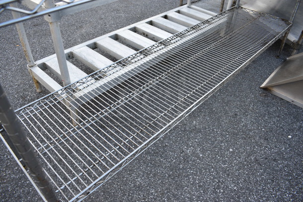 Chrome Finish 2 Tier Metro Style Shelving Unit. BUYER MUST DISMANTLE. PCI CANNOT DISMANTLE FOR SHIPPING. PLEASE CONSIDER FREIGHT CHARGES. 72x18x35 - Image 2 of 2