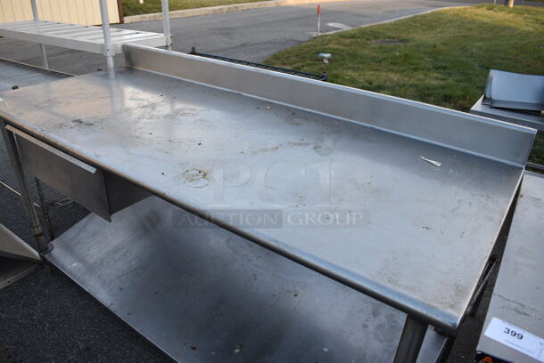 Stainless Steel Commercial Table w/ Drawer and Metal Undershelf. 72x30x41 - Image 2 of 3