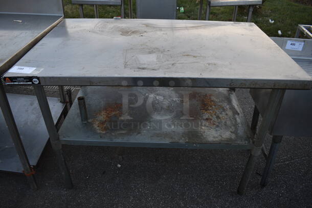 Stainless Steel Commercial Table w/ Metal Undershelf. 48x30x35