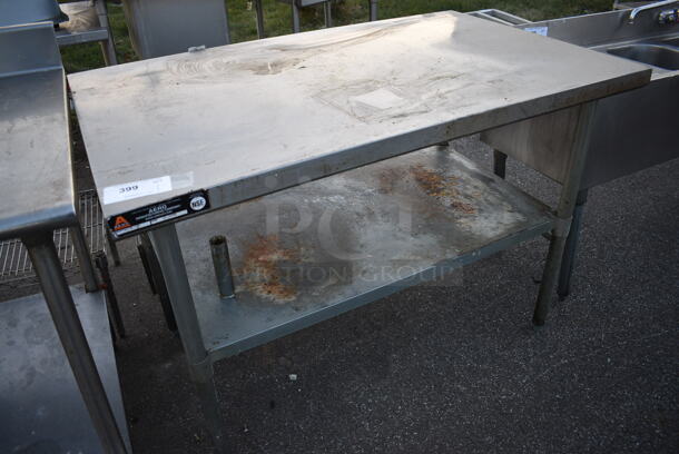 Stainless Steel Commercial Table w/ Metal Undershelf. 48x30x35 - Image 2 of 3