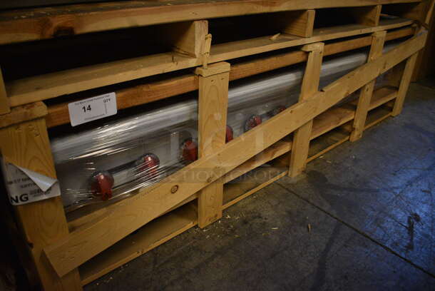 BRAND NEW IN CRATE! American Range Model ARRB-72 Stainless Steel Commercial Countertop Natural Gas Powered Charbroiler Grill. 180,000 BTU. Stock Picture - Cosmetic Condition May Vary. 72x30.5x12 - Image 7 of 8