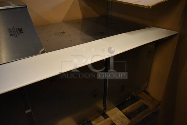 BRAND NEW! Beverage Air Model SPE72-12M Stainless Steel Commercial Sandwich Salad Prep Table Bain Marie Mega Top w/ 12 BRAND NEW IN BOX Vollrath 1/6 Size Drop In Bins and 4 BRAND NEW IN BOX Commercial Casters. 115 Volts, 1 Phase. 72x36.5x40. Tested and Working! - Image 3 of 9