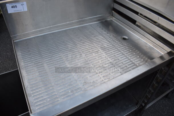 Perlick Stainless Steel Commercial Drainboard w/ Backsplash and Undershelf. 30x24x38 - Image 3 of 3