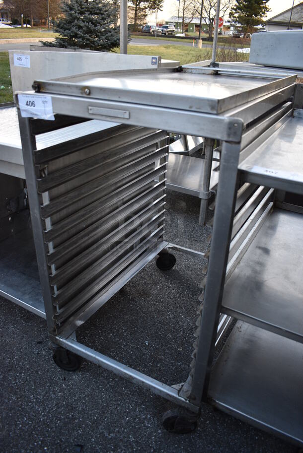 Metal Commercial Pan Transport Rack on Commercial Casters. 20.5x28x36 - Image 2 of 3