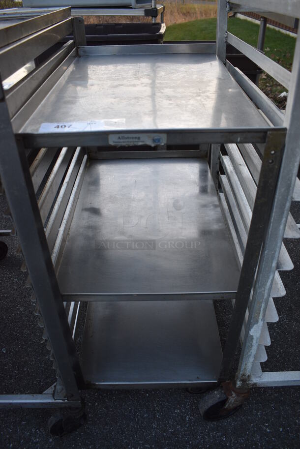 Stainless Steel 3 Tier Cart on Commercial Casters. 15x25x32
