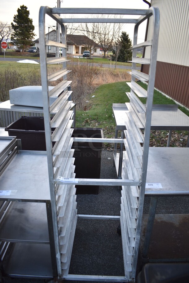 Metal Commercial Pan Transport Rack on Commercial Casters. 20.5x26x70 - Image 1 of 2