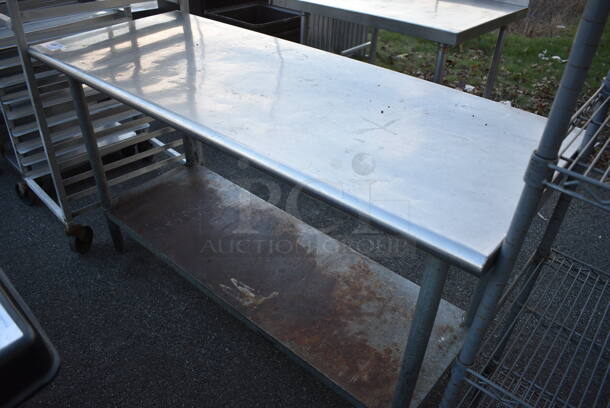 Stainless Steel Commercial Table w/ Metal Undershelf. 60x24x35 - Image 3 of 3