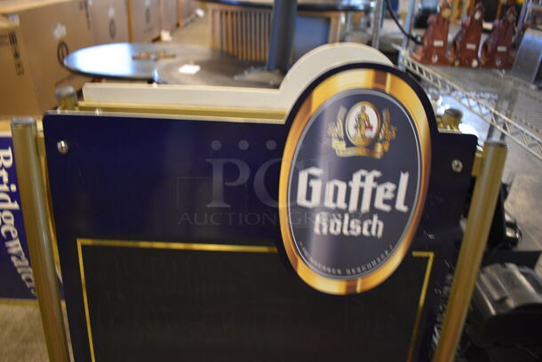 Gaffel Double Sided Sidewalk Chalkboard Sign. 22x17x39 - Image 3 of 3