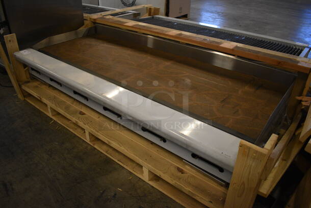 BRAND NEW! American Range Stainless Steel Commercial Countertop Gas Powered Flat Top Griddle. 72x35x13.5 - Image 4 of 7